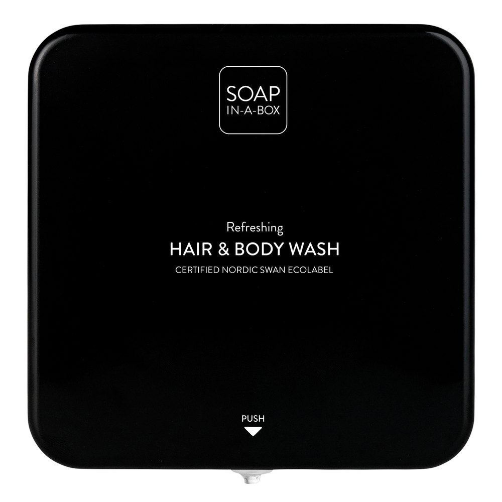 Svart Soap In A Box-dispenser, Hair & Body Wash